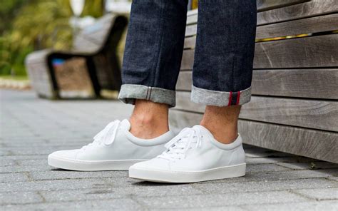 stylish white sneakers for men.